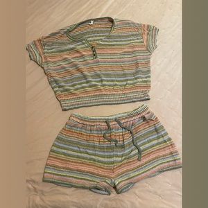 Knitted Shorts and Top Set
